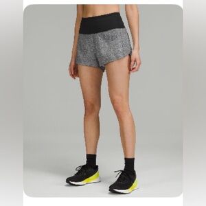 Lululemon Speed up high rise lined short - Heather lux multi black size 4